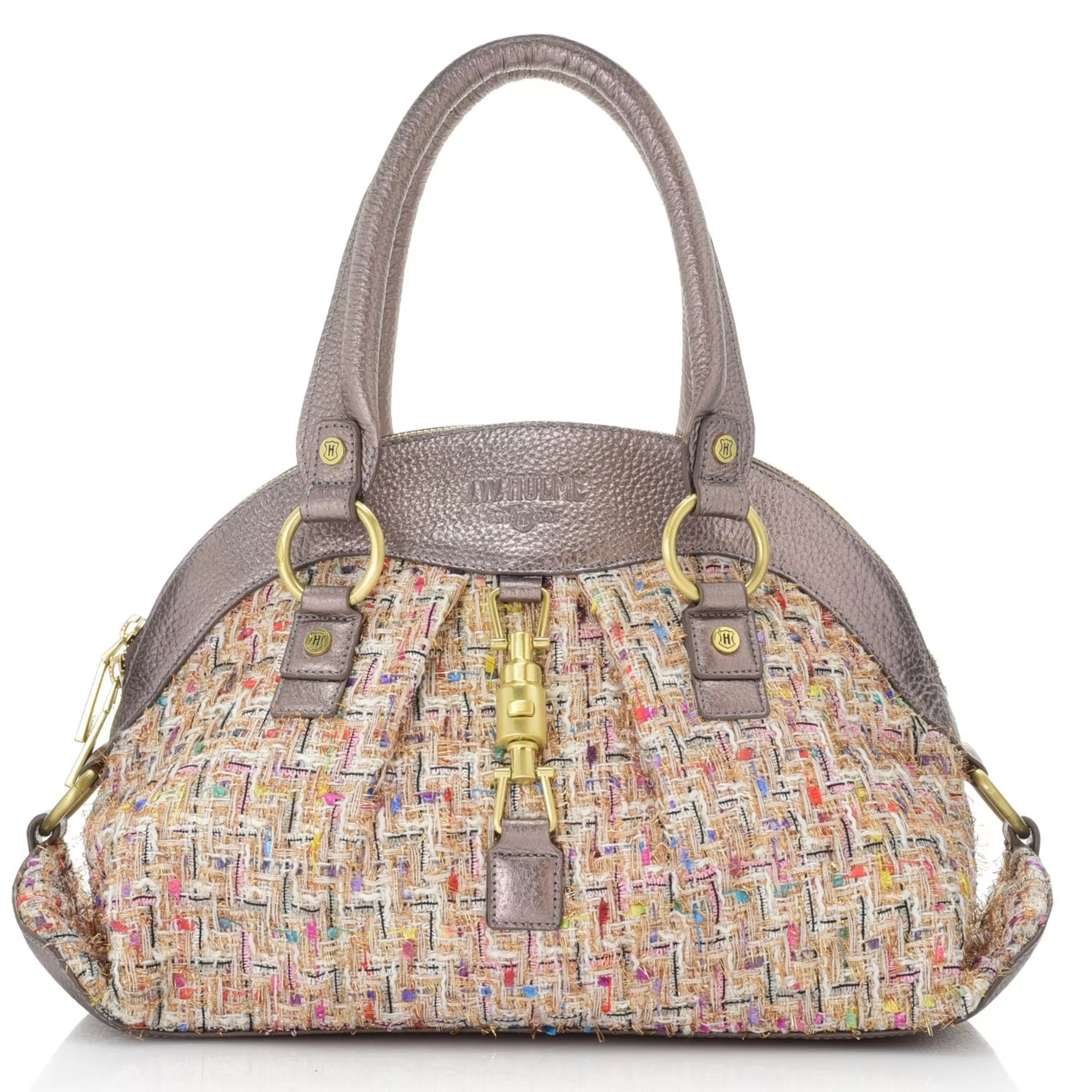 J. W. Hulme Co Maureen Tweed & Leather Dome Satchel^ Satchels