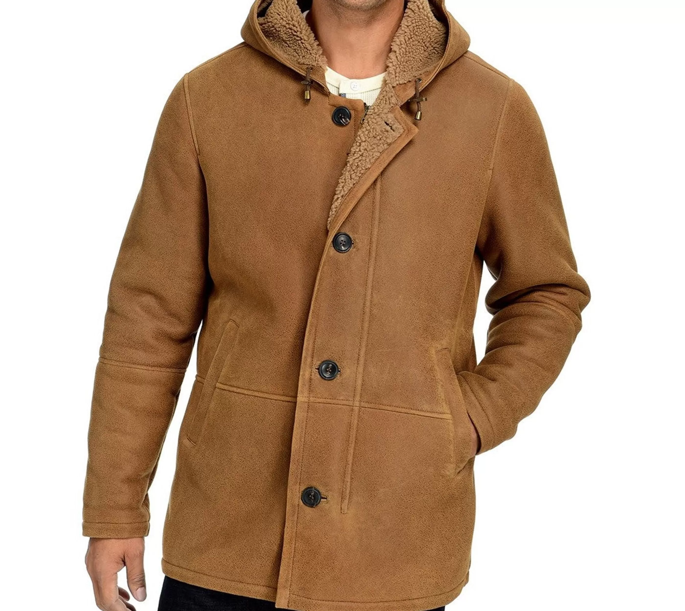 J. W. Hulme Co Shearling Hooded Coat^Men Outerwear